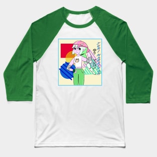 Yuri Marzipan the Oni - Cool Gal (Pastel Mint) Baseball T-Shirt